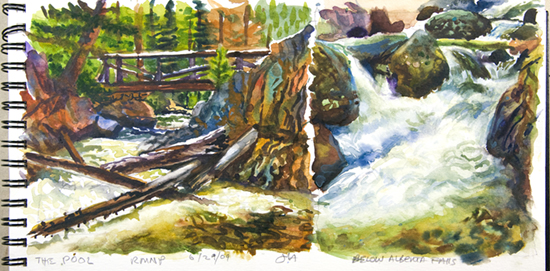 Watercolor in Rocky Mountain National Park